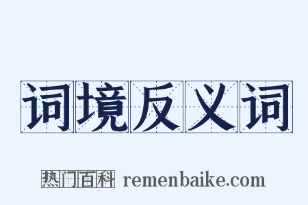 词境反义词是什么意思的图片